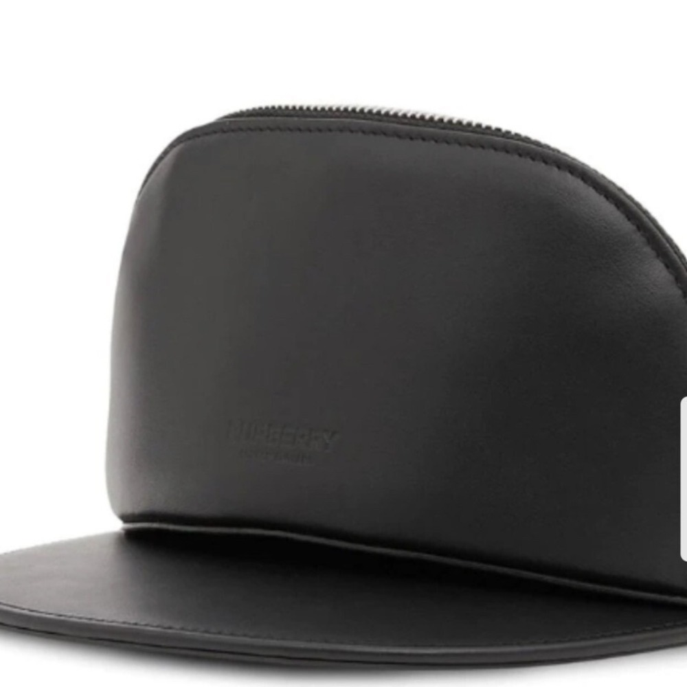 NWT Burberry Detachable Zip Pocket Black‎ Visor Hat - Picture 15 of 16